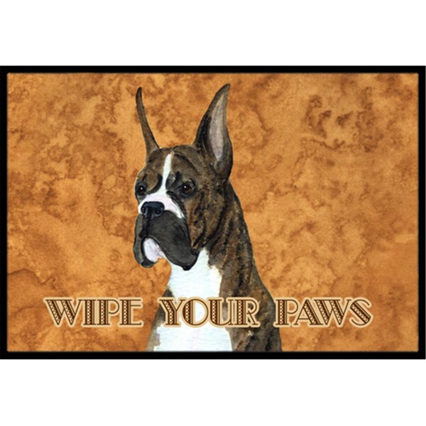 Carolines Treasures 24 x 36 In. Brindle Boxer Wipe Your Paws Indoor Or Outdoor Mat SS4888JMAT - main